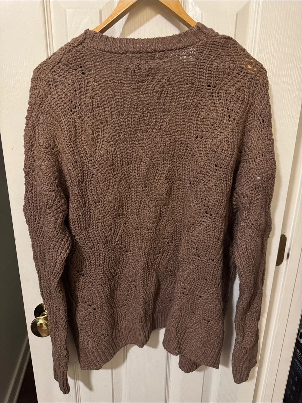 Universal Thread Chunky Cable Knit Open-Front Cardigan - Brown